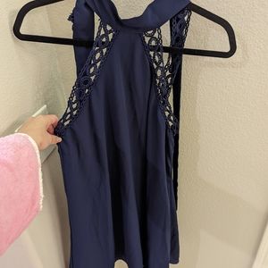 Lulu's navy lace dress (size s, new)